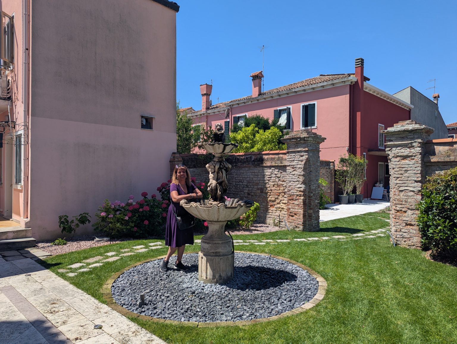 A courtyard fountain at one of the places we choose